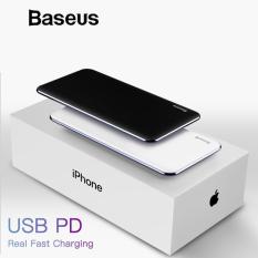 Pin dự phòng thương hiệu Baseus M21( đen) cao cấp dung lượng 10000mAh công nghệ sạc nhanh cổng PD 3.0 sạc 2 chiều và Qualcomm QC 3.0 thiết kế đẹp độc đáo siêu mỏng như iphone X khung viền hơp kim