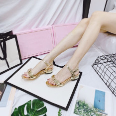 (Có mã miễn ship) Giày nữ, Giày cao gót nữ, Giày sandal nữ đi học PinkShopGiayDep kiểu dáng thắt nơ lên chân sang trọng