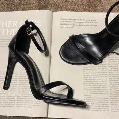 Giày Sandal Cao Gót 7cm Bít Gót Nữ Tính