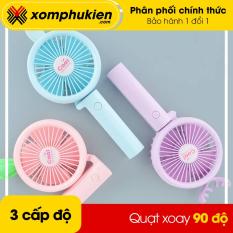 Quạt tích điện cầm tay Cool sừng hươu 1 cấp gió siêu mát thời gian sử dụng 4h có thể gập thành quạt để bàn mini