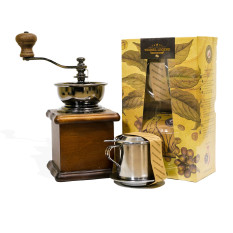 Cà Phê Chồn Arabica Nguyên Chất 100% Hương Mai Cafe Weasel Legend Coffee Gift Box (Oganic) – Thích Hợp Làm Quà Biếu Tặng Gồm 01 Gói Cà Phê Dạng Bột 250g + 01 Phin Inox Cao Cấp