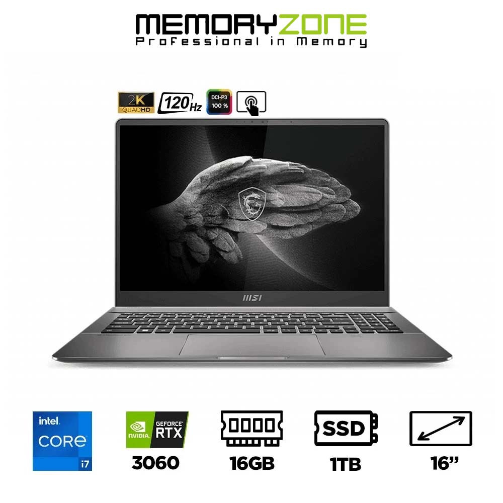 Máy tính Laptop MSI Creator Z16 A12UET-025VN (i7-12700H, RTX 3060 6GB, Ram 16GB DDR5, SSD 1TB, 16 Inch IPS 120Hz...