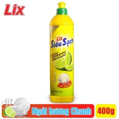 Nước Rửa Chén Lix Siêu Sạch Hương Chanh 400g NS401 – Sạch Bóng Vết Dầu Mỡ