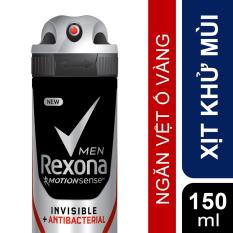 Xịt khử mùi nam Rexona Men Invisible + Antibacterial 150ml