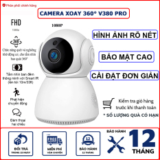 Camera Wifi V380 Pro FULLHD 1080P – Camera Giám Sát – Hồng Ngoại Quay Ban Đêm, Hình Ảnh Sắc Nét Cả Ngày Và Đêm, Siêu Bền- Kết Nối Wifi Qua Điện Thoại- Đàm Thoại 2 Chiều.