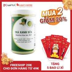 [MUA 2 GIẢM 20% + 5 BAO LÌ XÌ] Bột trà xanh sữa 3in1, matcha xuất xứ Nhật Bản, hũ 550g, từ nhà sản xuất Light Coffee