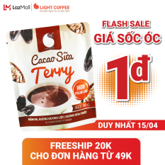 Bột Cacao sữa hòa tan 3 in 1 Terry Light Cacao thơm ngon và tiện lợi, dùng pha uống ngay , đặc biệt không pha trộn hương liệu – gói 50g