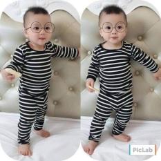 bộ sọc cotton tay dài – siêu đẹp siêu cute