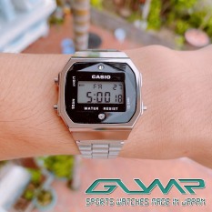 Đồng hồ nữ Casio A168 Mặt 34mm,Màu bạc đính 2 kim cương,chống nước tốt-GumpVN