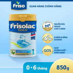 [FREESHIP TOÀN QUỐC] [Mẫu mới] Sữa bột Frisolac Gold 1 lon thiếc 850G – cho trẻ 0-6 tháng tuổi