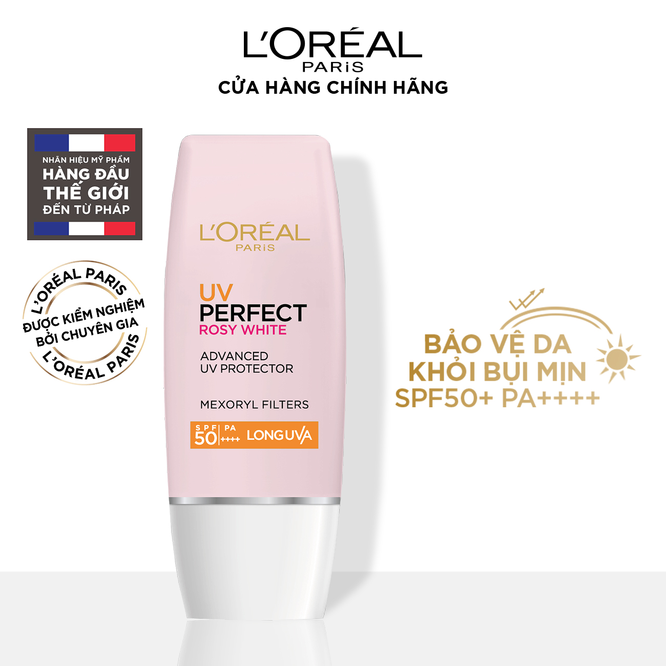 [Voucher giảm 10%] Kem chống nắng bảo vệ & dưỡng da trắng sáng tức thì L'Oréal UV Perfect Rosy/Instant White...