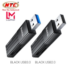 Đầu đọc thẻ nhớ 2.0 / 3.0 Hoco HB20 Mindful – hỗ trợ khe microSD/SD (Đen) – Nhat Tin Authorised Store