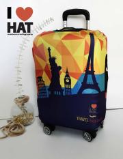 Vỏ bọc vali, áo bọc vali, túi bọc vali PARIS size S-M-L-XL
