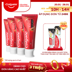 Bộ 4 kem đánh răng làm trắng răng Colgate Optic White từ khoáng núi lửa 100g