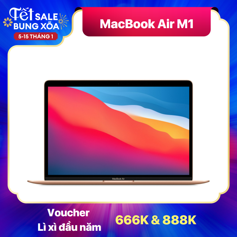 [Sale Tết] MacBook Air 2020 13.3 inches M1- Hàng Chính Hãng
