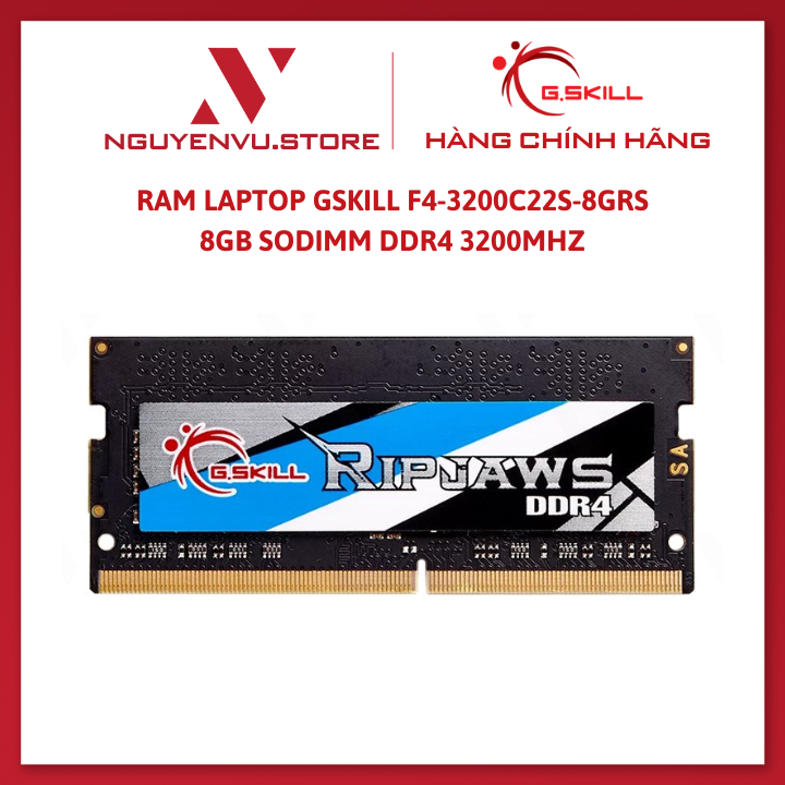 RAM LAPTOP GSKILL F4-3200C22S-8GRS 8GB SODIMM DDR4 3200MHZ – Hàng chính hãng