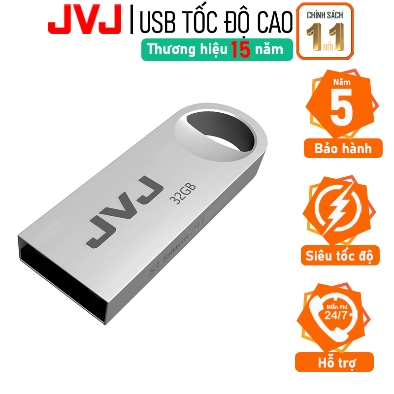 USB 32Gb JVJ S3 siêu nhỏ vỏ kim loại – tốc độ 25MB/s Vỏ Kim Loại chống nước ổn định Bảo hành 5 năm chính hãng siêu nhỏ chống sốc chống nước, thiết kế vỏ nhôm nhỏ gọn, Flash Drive đầu kim loại siêu nhẹ kết nối nhanh