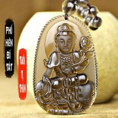 Chuỗi hạt đeo cổ mặt Phật bản mệnh người tuổi Thìn, tuổi Tỵ – phật Phổ Hiền Bồ Tát S668 ( đá vàng )