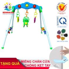 Kệ Chữ A Hình Con Ếch Antona Cho Bé Tặng Kèm Miếng Chặn Cửa Chống Kẹt Tay Cho Bé,Đồ Chơi Sơ Sinh,Đồ Chơi Xúc Xắc Bóp Chíp