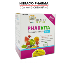 Vitamin tổng hợp và khoáng chất Pharvita Plus bồi bổ cơ thể, tăng cường sức khỏe, tăng sức đề kháng – Hộp 100 viên