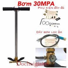 Bơm tay cao áp inox 40mpa đồng hồ nhỏ