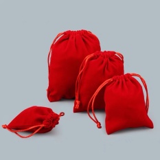 Túi Nhung đỏ dây rúi-chất vải mịn, bền, đẹp.