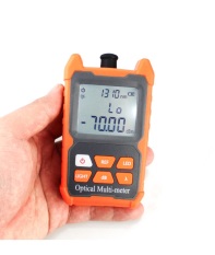 Máy đo công suất quang mini cầm tay 8 bước sóng kiểm tra cáp quang FTTH có đèn LED Optical power meter