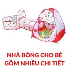 Nhà banh Lều chơi bóng kiểu khu liên hoàn gấp gọn đồ chơi trẻ em trong nhà ngoài trời do choi tre em