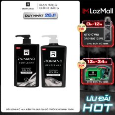 Combo Dầu gội và Sữa tắm Romano Gentleman 650gr/chai