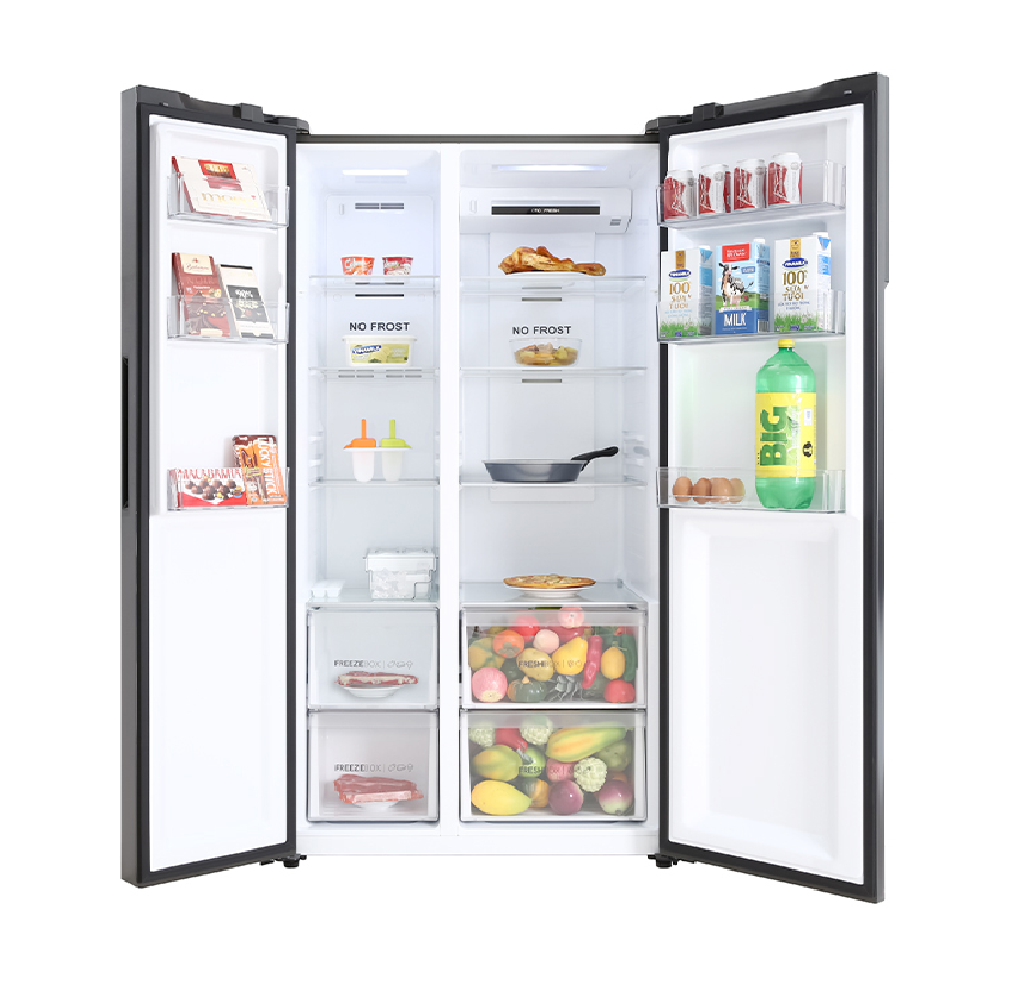 Tủ lạnh Aqua Inverter 480 lít AQR-S480XA(BL) - Miễn phí vận chuyển HCM - Thiết kế cửa tủ mở rộng...