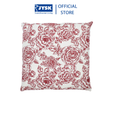 Gối tựa | JYSK Kute | vải polyester | họa tiết màu đỏ/Xanh | D40xR40cm