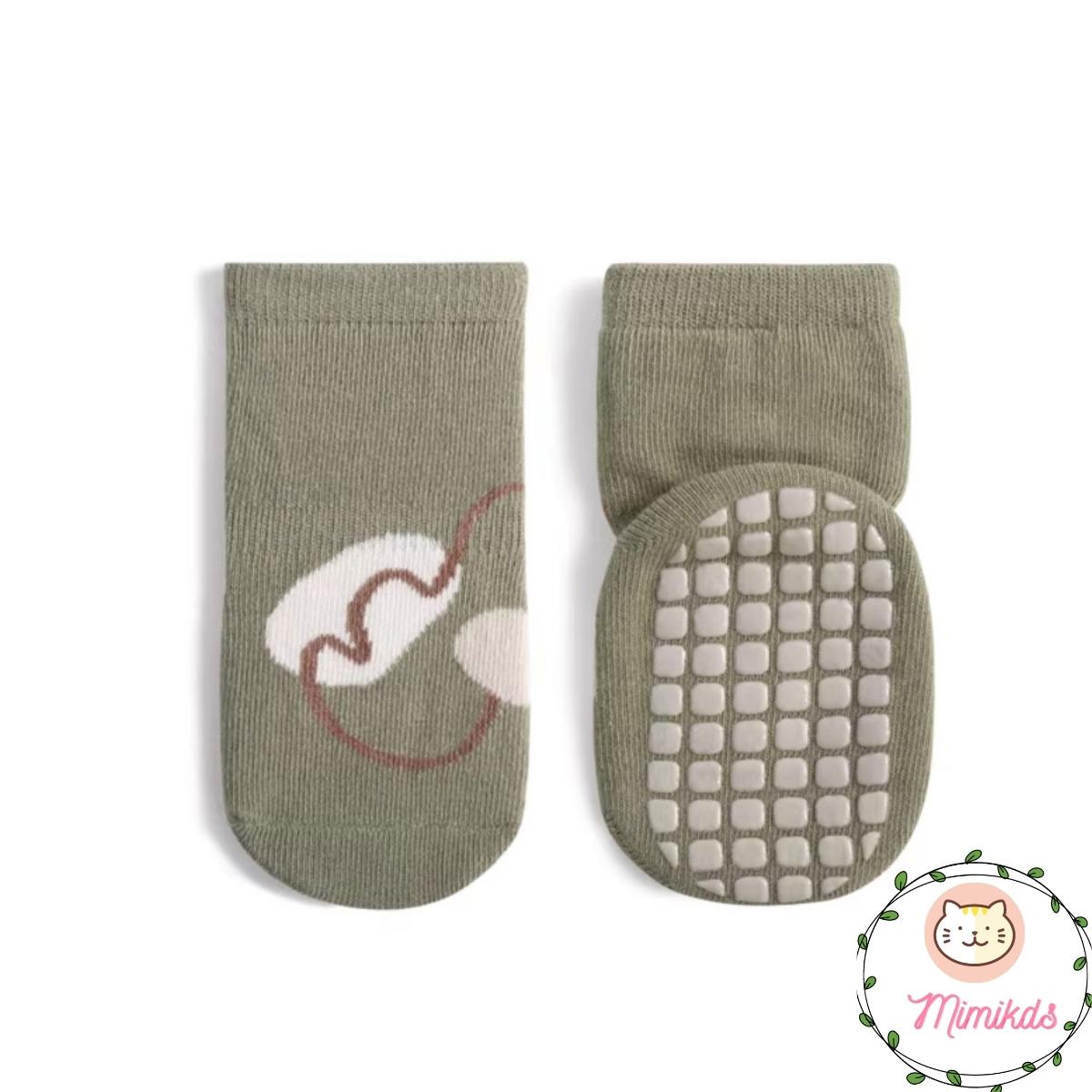 Tất cho bé MIMIKIDS T35 chất liệu 100% cotton cùng đế cao su 5 màu cho bé trai và gái...