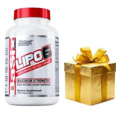 Thực phẩm chức năng hỗ trợ đốt mỡ Nutrex Research Lipo 6 Stim – free – hộp 120 viên + Bánh protein hoặc Dây nhảy