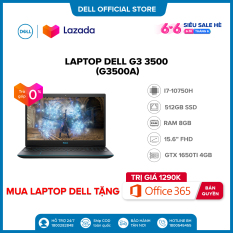 Tặng OFFICE 365 BẢN QUYỀN | Trả góp 0%| FREESHIP | Laptop Dell Gaming G3 3500 (G3500A ) Core i7 10750H / 15.6inch-120Hz FullHD / Ram 8GB(Còn 1 slot) / 512GB SSD Card Màn Hình NVIDIA GTX1650Ti 4G GDDR6 / Win 10 Bản Quyền / Bàn Phím Có Đèn/ Black