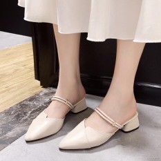 giày cao gót 2p mũi nhọn 2 quai ngang siêu xinhhh kèm clip thật có thể đi được 2 kiểu