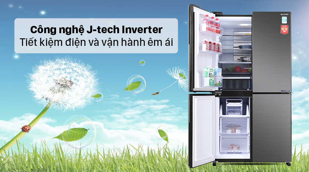 [Giao tại HCM] Tủ lạnh Sharp SJ-FX600V-SL 590 lít 4 cửa Inverter Công nghệ làm lạnh đa chiều lan tỏa...