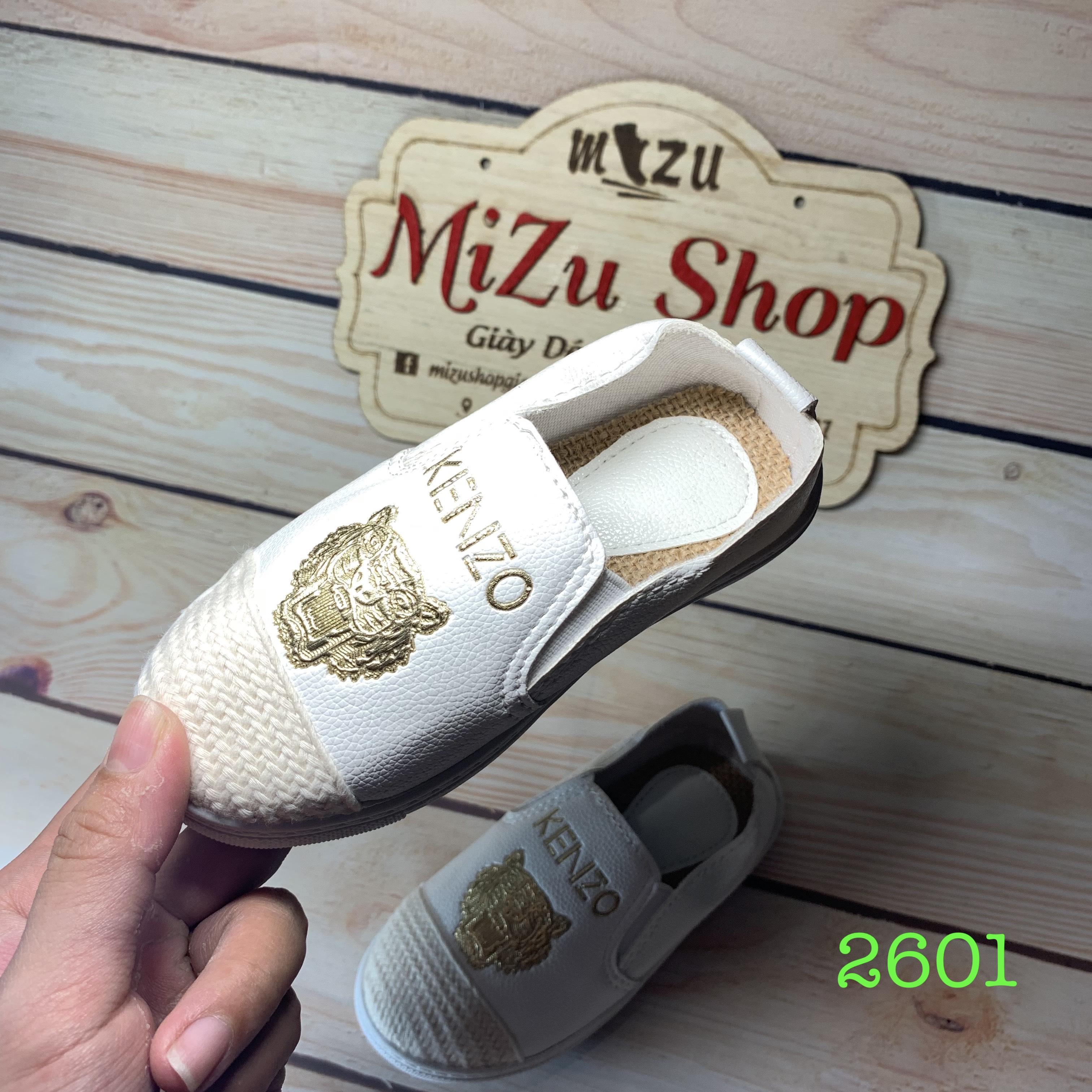 (Ảnh thật) Size 27 đến 36 Giày lười trẻ em da mềm mũi vải mã 2601