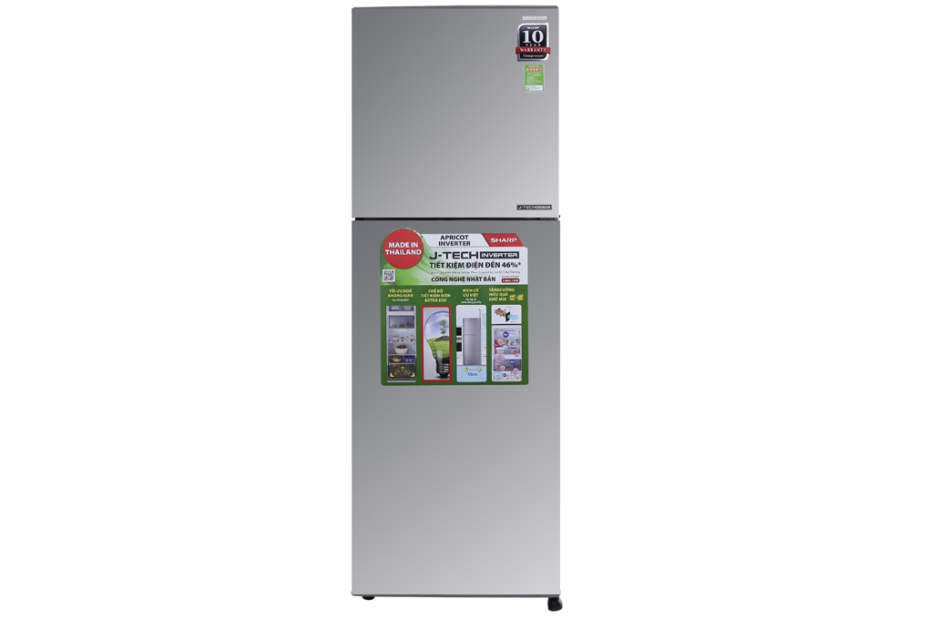 [Giao tại HCM] Tủ lạnh Sharp Inverter 224 lít SJ-X251E-SL - Inverter tiết kiệm điện. Công nghệ kháng khuẩn khử...