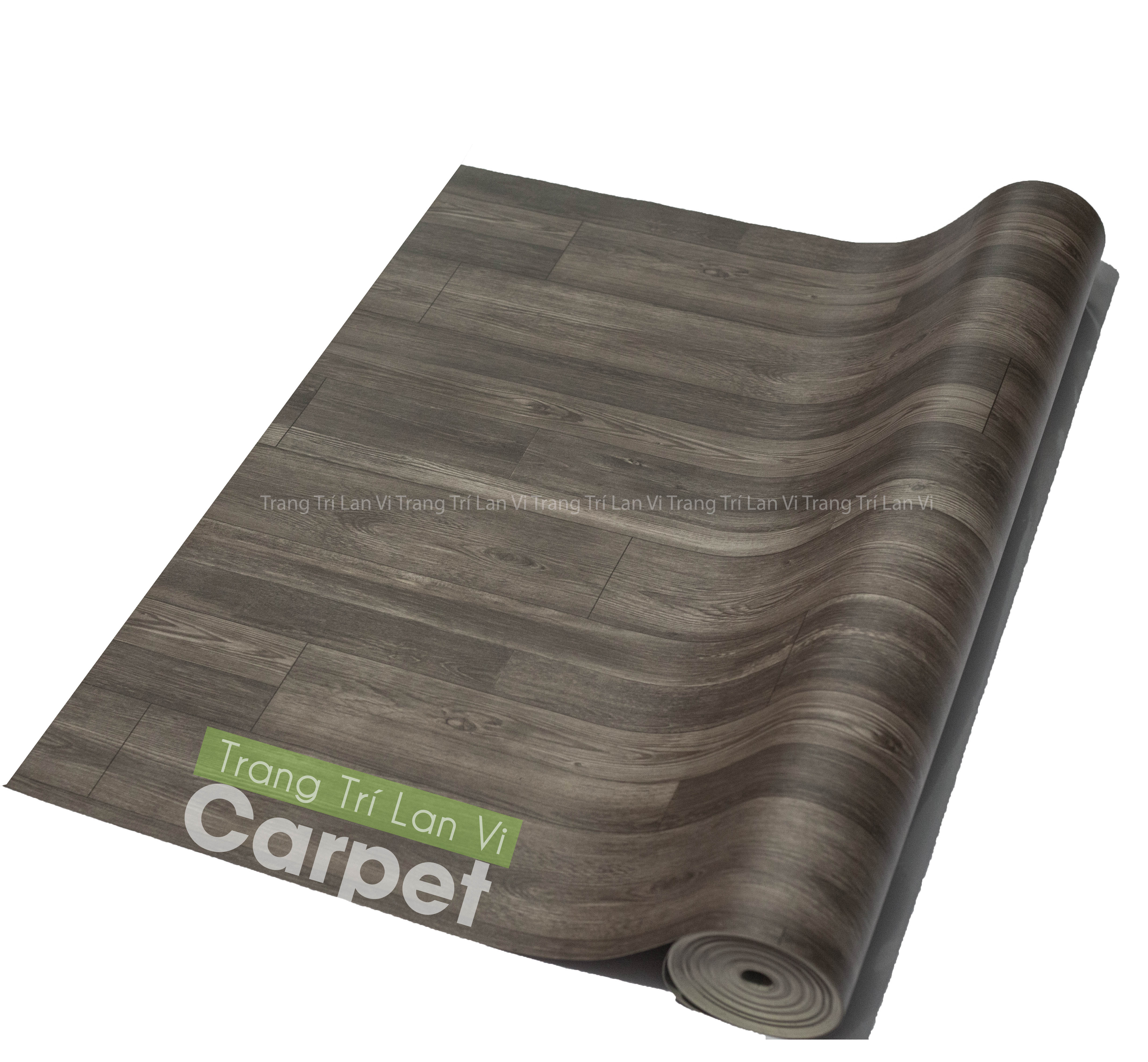 Simili lót sàn, thảm decor phòng trải sàn giả gỗ nền nhựa pvc nhám chống nước dày 0.5mm khổ 1m