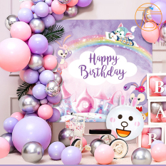 Bộ trang trí sinh nhật chú thỏ – Phụ kiện decor trang trí nhà cửa – Đồ trang trí tiệc thôi nôi – Bong bóng happy birthday – Chữ trang trí đầy tháng – Sét trang trí tiệc sinh nhật cho bé trai bé gái cute