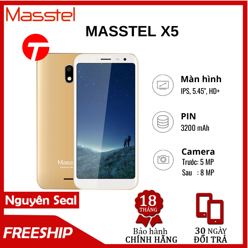 Điện thoại MASSTEL X5 RAM 1GB/8GB – Thiết kế tinh tế, 2 sim 2 sóng, Pin bền, sóng khỏe, thỏa sức trải nghiệm, giá bình dân cho HSSV, người già