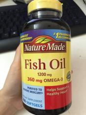 Dầu cá từ thiên nhiên từ USA Nature Made Fish Oil 1200 mg, Omega-3 , 200 viên