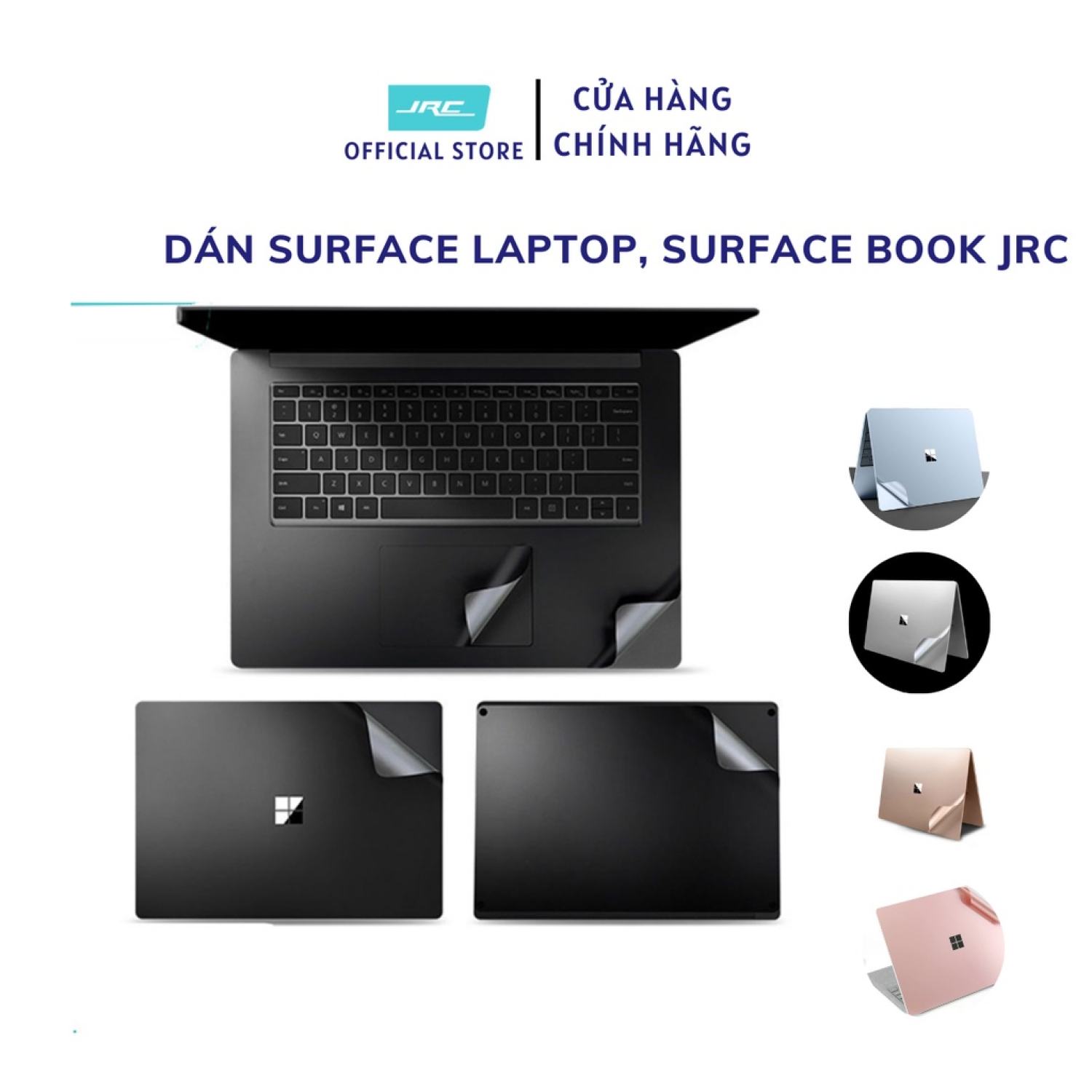 Bộ dán surface laptop, surface book JRC 4in1 chất liệu nhôm 3M chống xước tốt