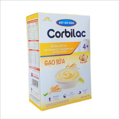 Bột ăn dặm bổ sung sữa non, yến sào cho trẻ từ 4 tháng Corbilac – Gạo sữa (Hộp 5 gói x 50g)