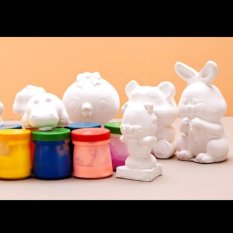 Bộ tô tượng cho bé – Đồ chơi trẻ em bằng thạch cao tặng màu và bút vẽ