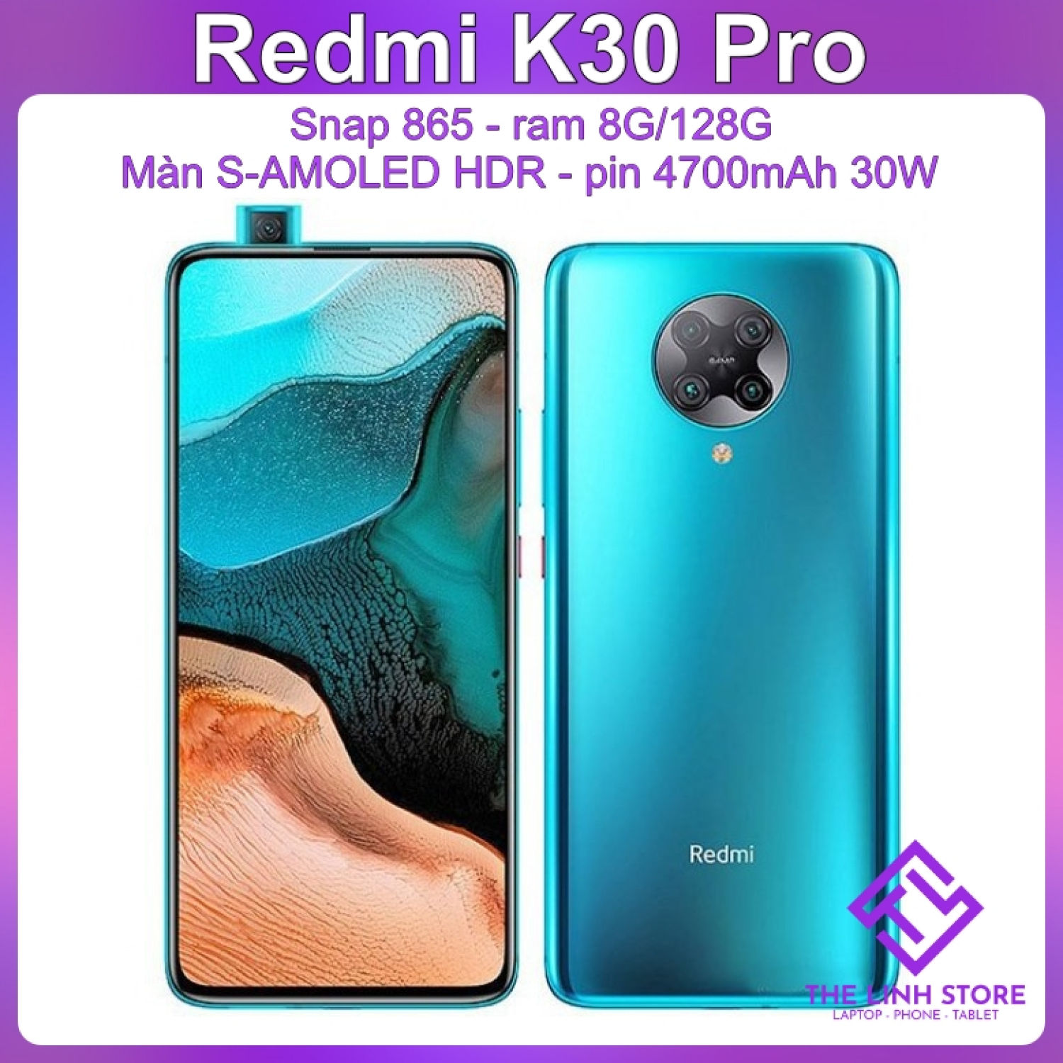 Điện thoại Xiaomi Redmi K30 Pro ram 8G 128G – Snaρ 865 màn Super AMOLED, HDR10+