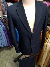 [HCM] Áo vest nam màu xanh đen kiểu 2 nút chất liệu vải mềm mịn