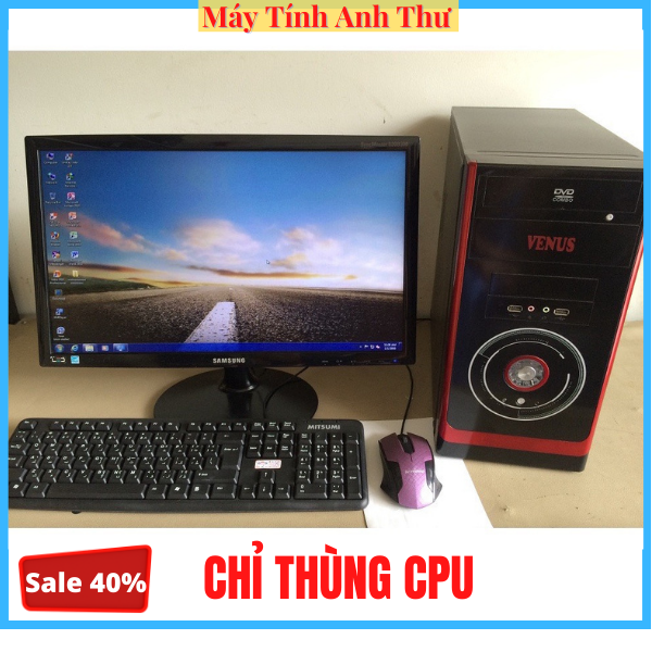 Thùng CPU Văn Phòng Giá Rẻ, Thùng Máy Tính Bàn Chơi Game Siêu Mượt Ram 2GB, Ổ 160GB