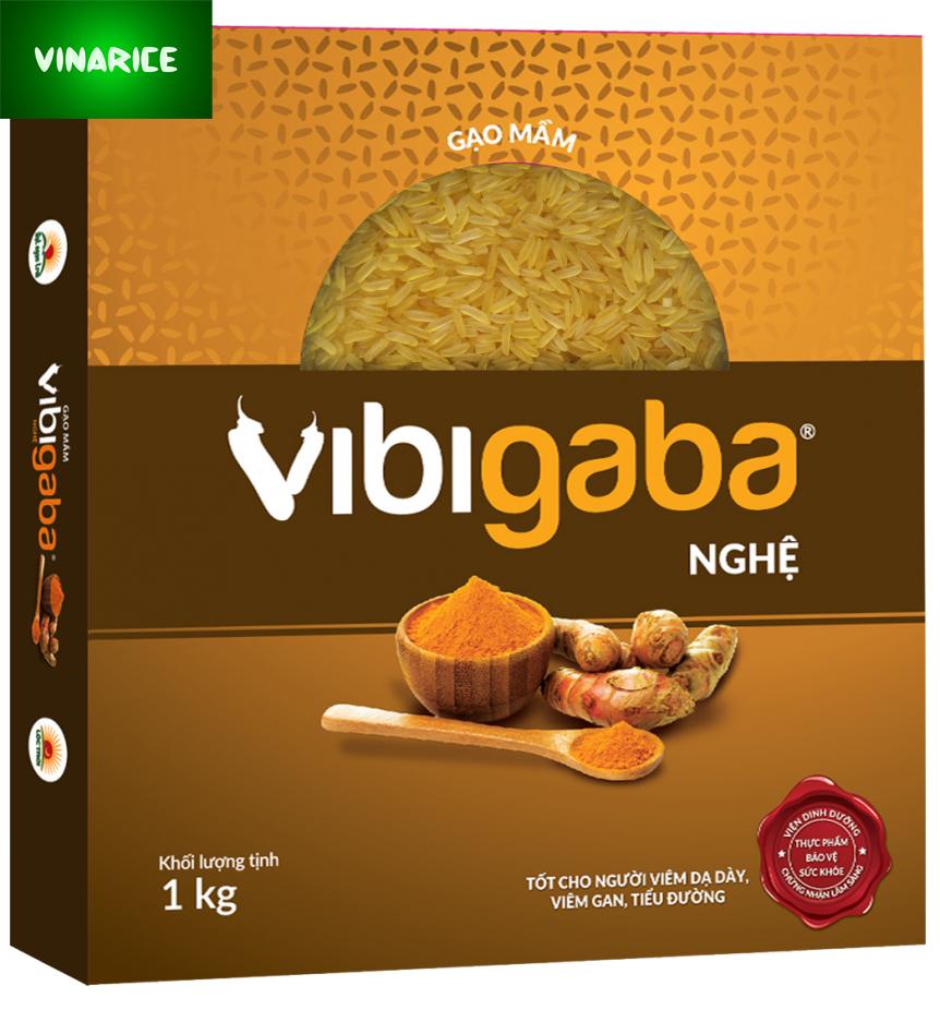 [HCM]Combo Gạo Mầm Vibigaba Nghệ (3 hộp x 1kg) (chính hãng)