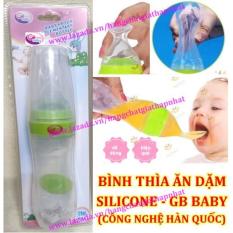 Bình thìa ăn dặm silicone an toàn tiện lợi cho bé 120ML GB BABY (Công nghệ Hàn Quốc)